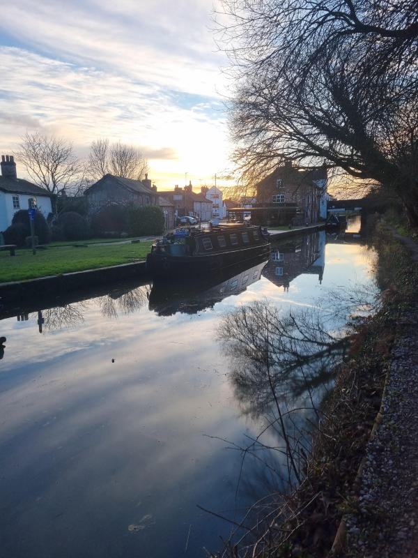 Friday moored on the canal