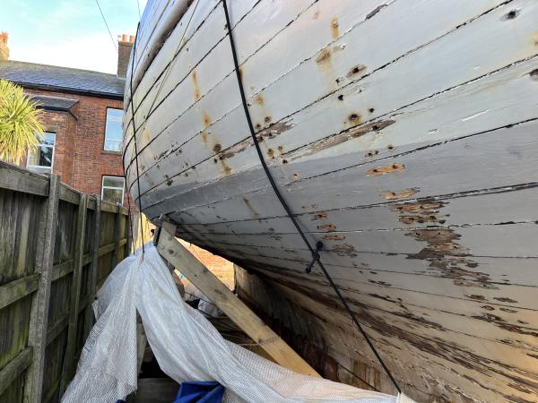 Judy, outside and moored up