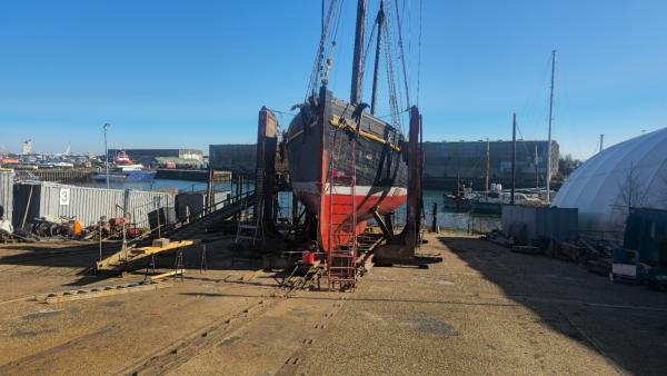 Being painted on the slip
