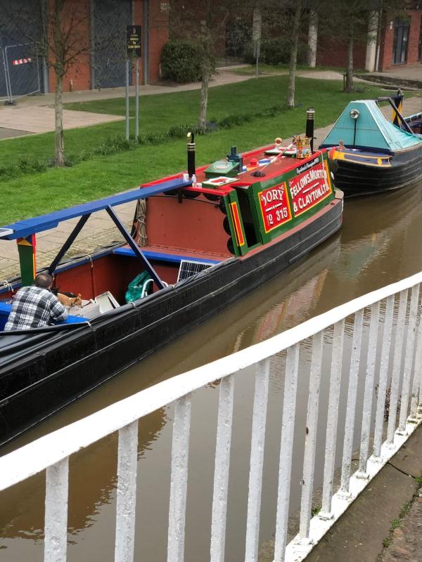 Dory moored starboard side