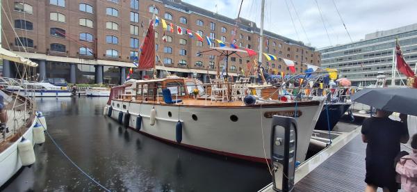Moored at St Katharine Dock 