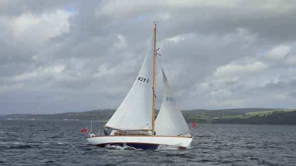 Isla Rose under sail