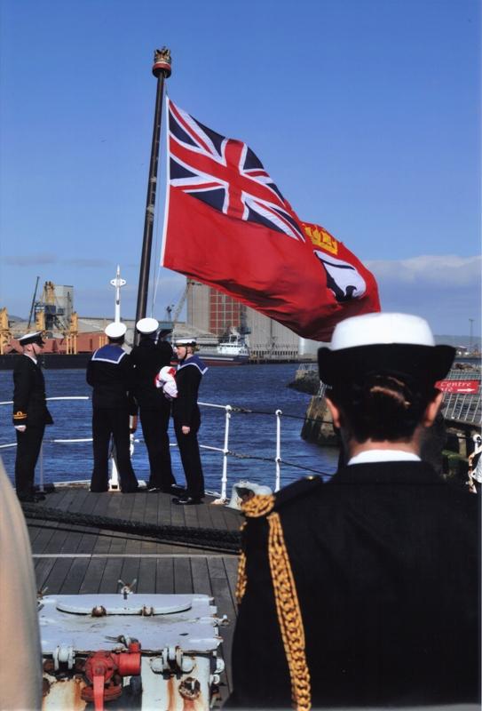 HMS Caroline - flying ensign
