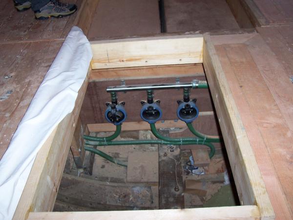 James Stevens during restoration