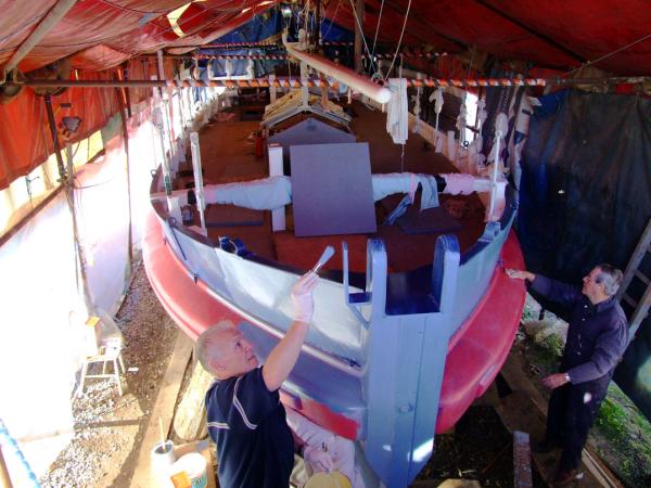 James Stevens being painted