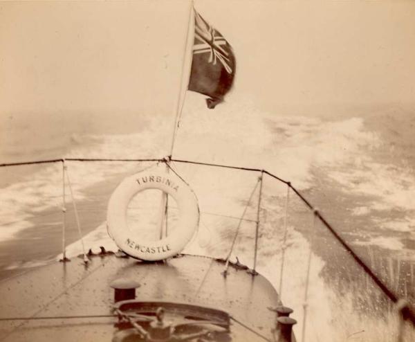 Turbinia under way - stern view