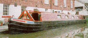 DOVE - at Taylors Boatyard, Chester. Bow from port looking aft.