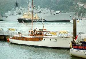 KINGFISHER - alongside quay. Starboard side.