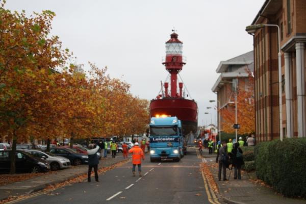 En route to new location, Southampton