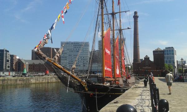 Kathleen and May at Albert Dock, July 2014