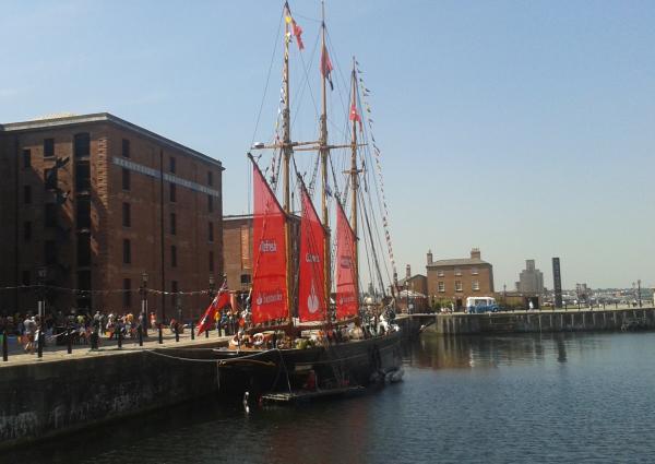 Kathleen and May at Albert Dock, July 2014