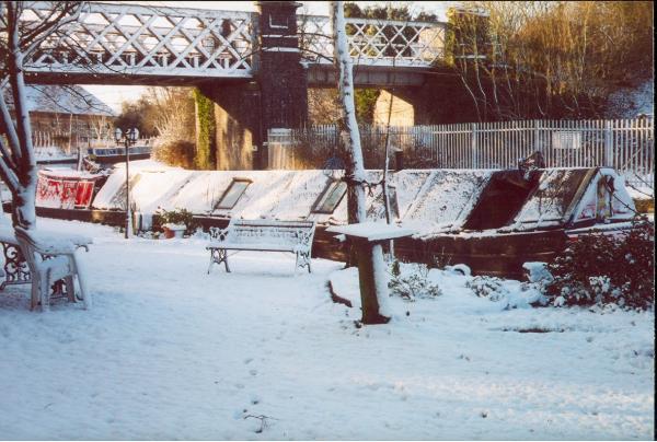Elstree alongside in the snow