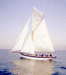 LASSIE OF CHESTER   - under sail. Starbaord side.