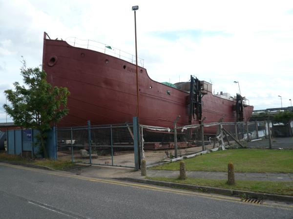 Robin being restored in Lowestoft, 2008
