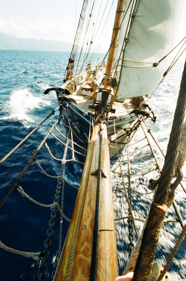 West Country Trading Ketch 'Bessie Ellen' in blue water off Tenerife. - Photo Comp 2011 entry