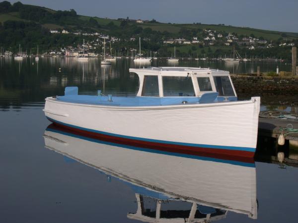 Nomad on her mooring - starboard side view.