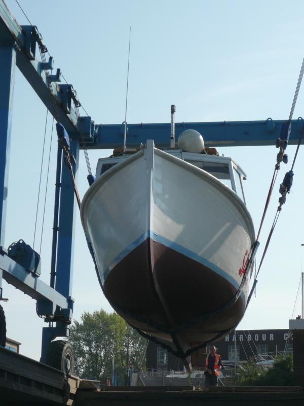 Nomad being lifted back inot the water