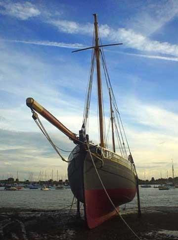 Pioneer out the water - bow view