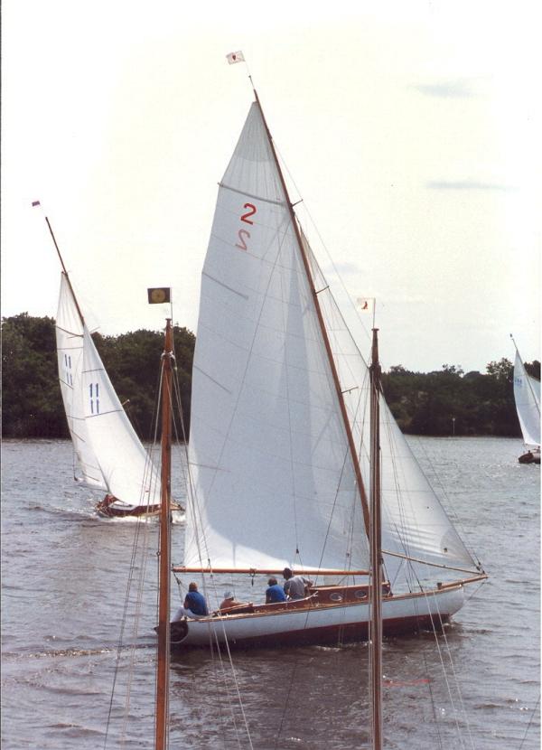 Evening Flight under sail - starboard side view