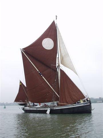 Ethel Ada under sail - starboard side