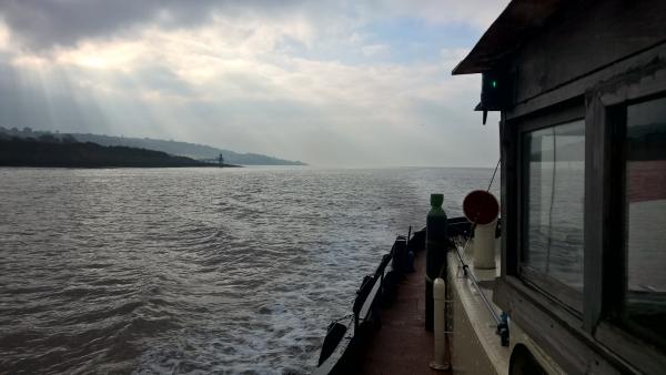 at sea