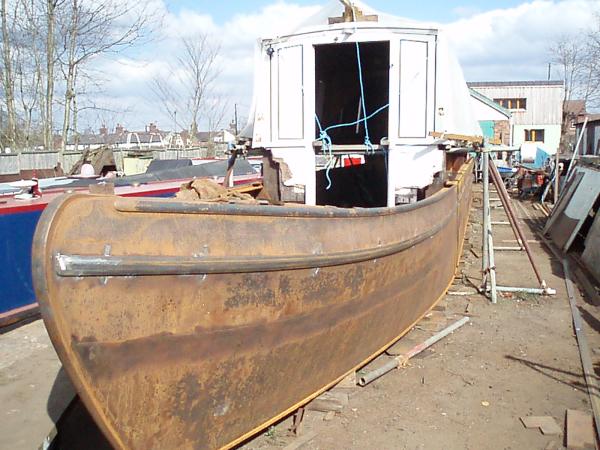 Lady Hatherton 1898 - as she is currently, new steel hull to be fitted 