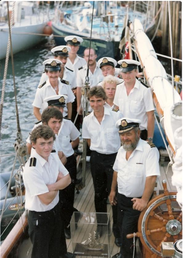 HALCYON - taken in approx 1976 when she was a sail training ship at Warsash. She was just about to go on the tall ships race aross the Atlantic.