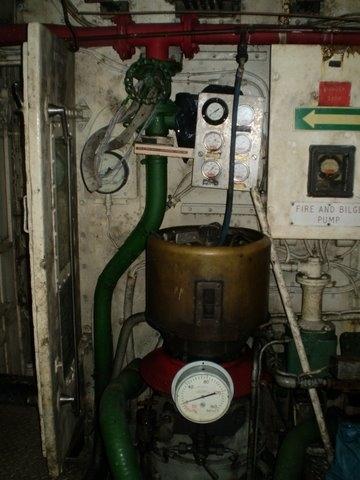 Interior detail image of pump and bilge room