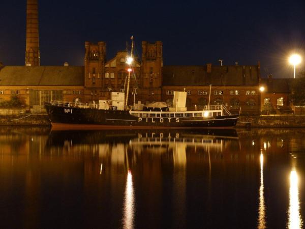 in Szczecin at night
