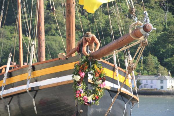 Photo Comp 2012 entry: Grayhound - boatbuilder prepares for launch
