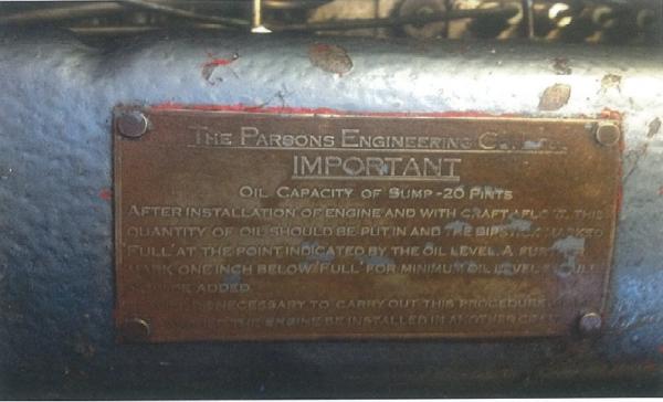 Framar - oil capacity plaque