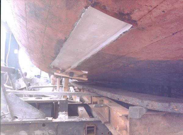 Princessa - restoration work on hull