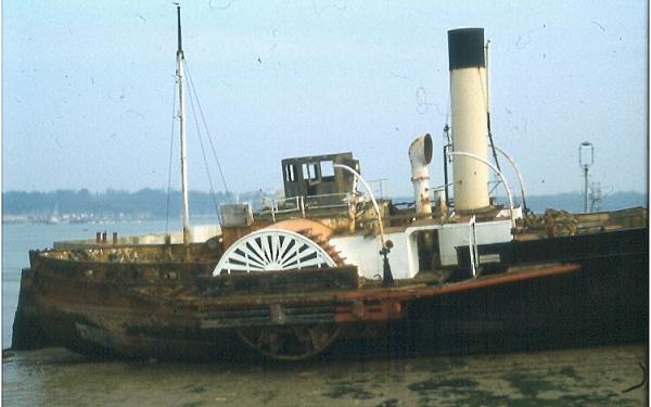 JOHN H AMOS steam paddle tug