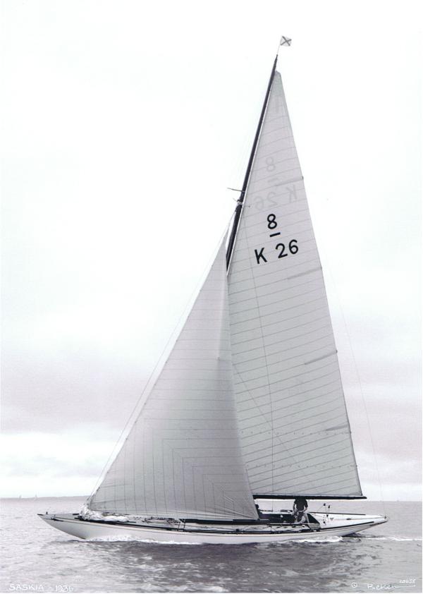Saskia racing at Cowes in 1936