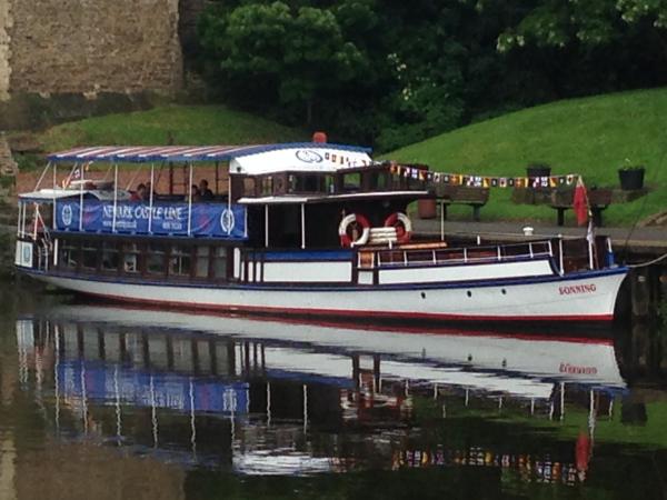 Moored starboard side view
