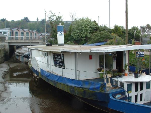Compton Castle in a mud berth