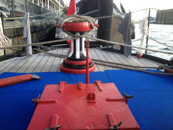 Massey Shaw - On board, Stern view, London Boat Show, 2014