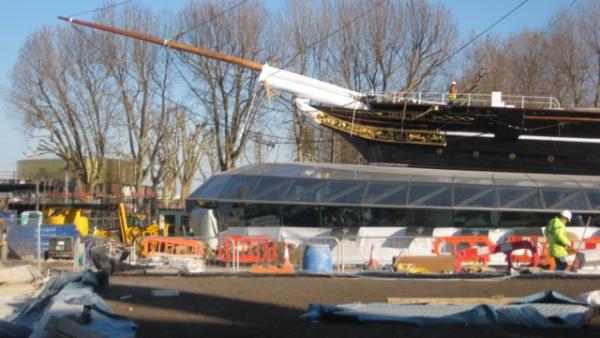 Cutty Sark - undergoing restoration Mar 2012
