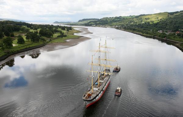 Glasgow Tall Ship Glenlee is towed down the Clyde to go into dry dock at Greenock - Photo Comp entry 2011