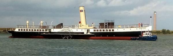 Medway Queen out of her berth
