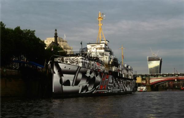 HMS President on the Thames