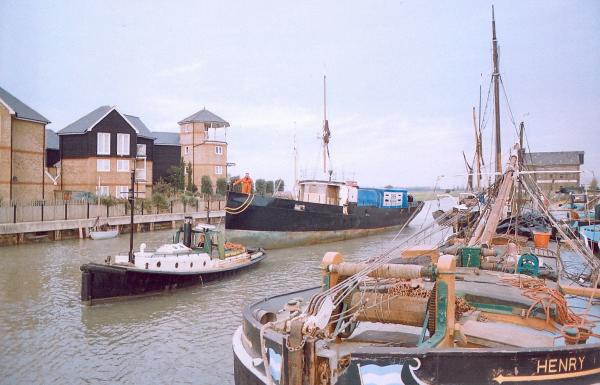 Vigilant under tow - port side view