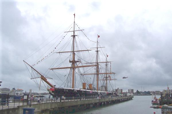 Warrior alongside - port bow