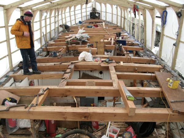 Leader - new deck beams in place