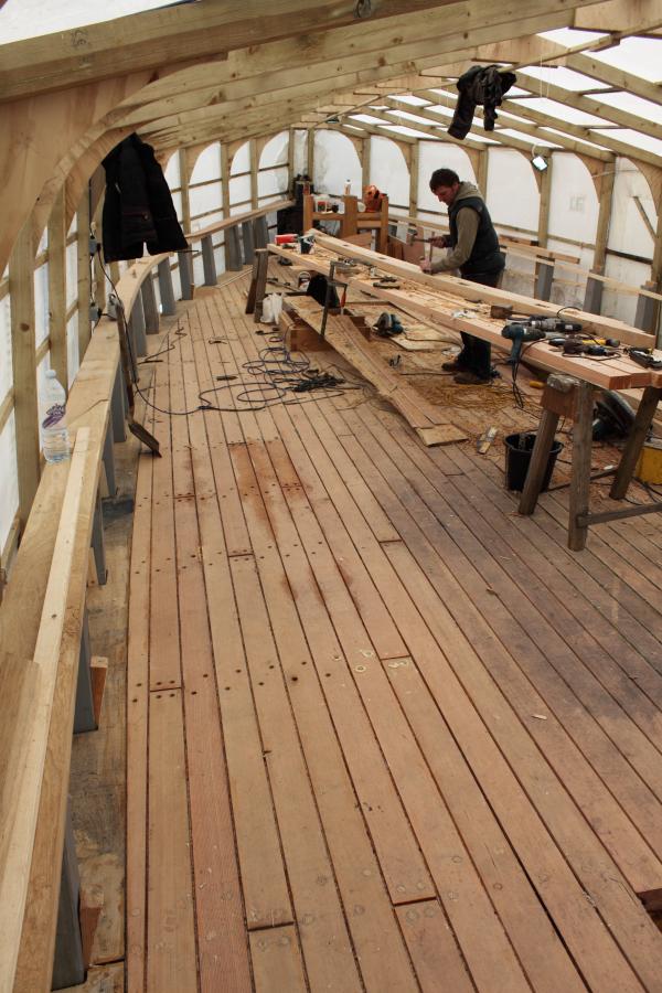 Leader - new deck complete, with work starting on capping rail