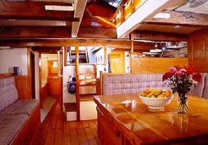 PROVIDENT - saloon looking aft.