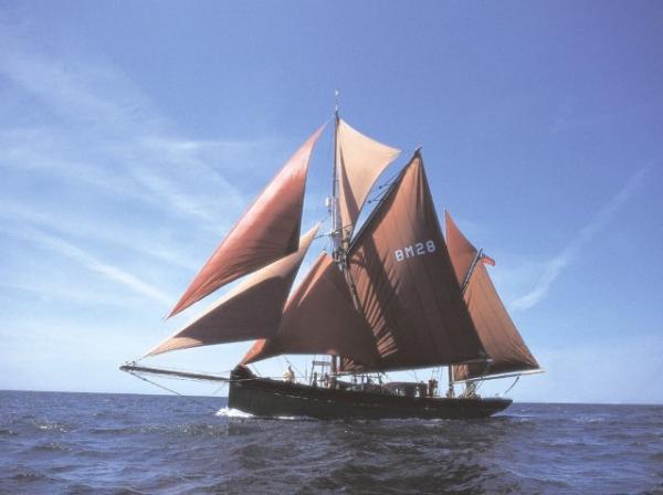Provident under sail - port side
