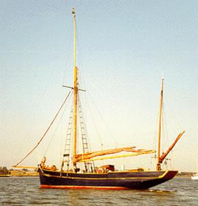 DUSMARIE - on home mooring. Port side.