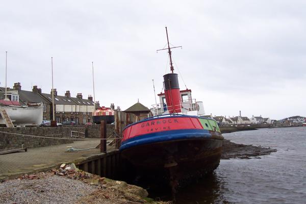 Garnock alongside - stern view