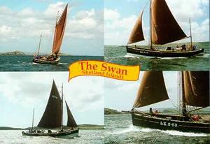 SWAN - four views of her underway.